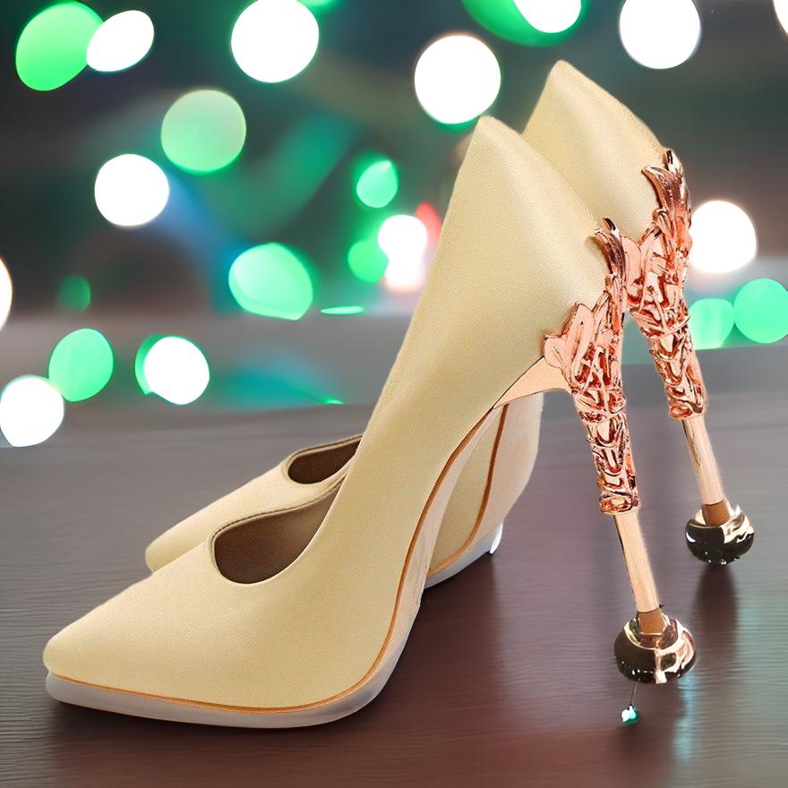 Buy Women Gold Party Sandals Online | SKU: 40-2319-15-36-Metro Shoes